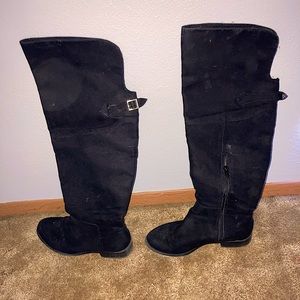Suede over the knee boots